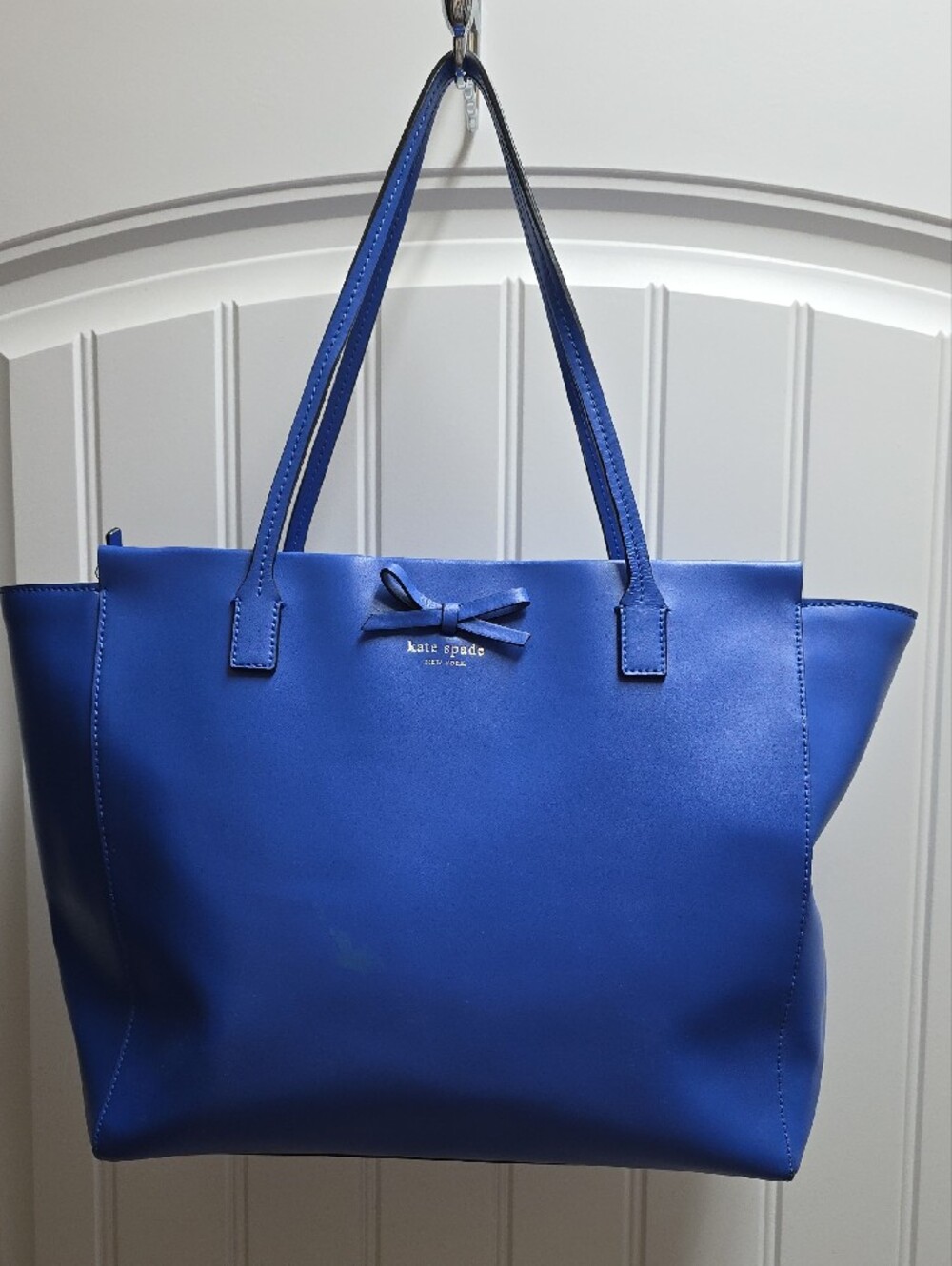 Kate Spade Leather Bright Royal Blue Tote/ Overnight Bag